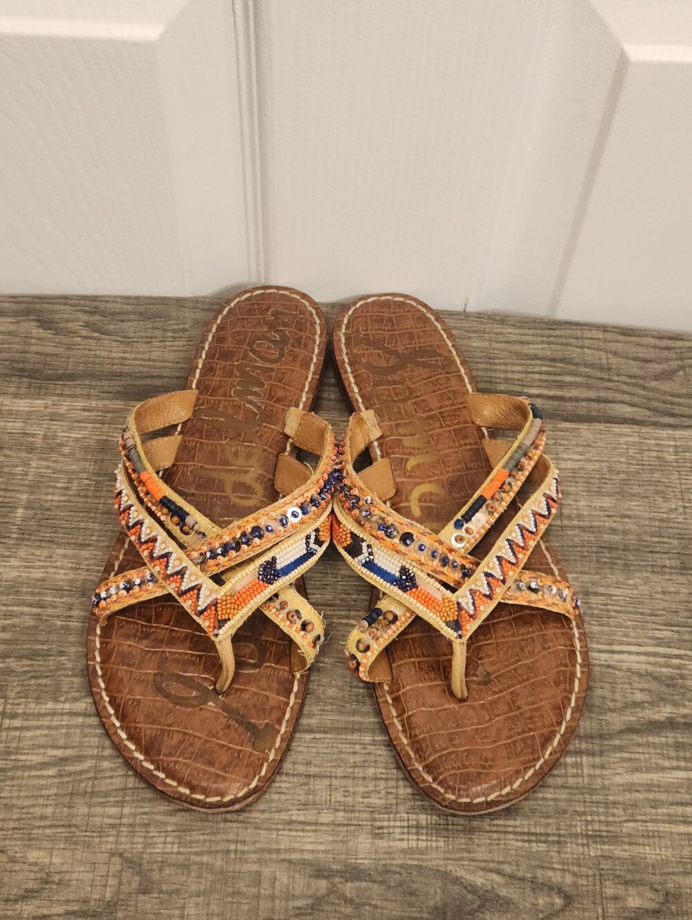 Sam Edelman Karly Beaded Strappy Sandals Size 8